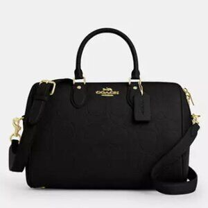 Rowan Large Satchel Bag In Signature Leather